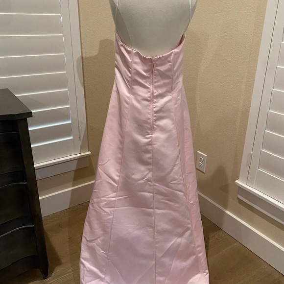NWT Fiesta Formal Prom Evening Gown Dress Pink Beads Strapless Large - Picture 5 of 10